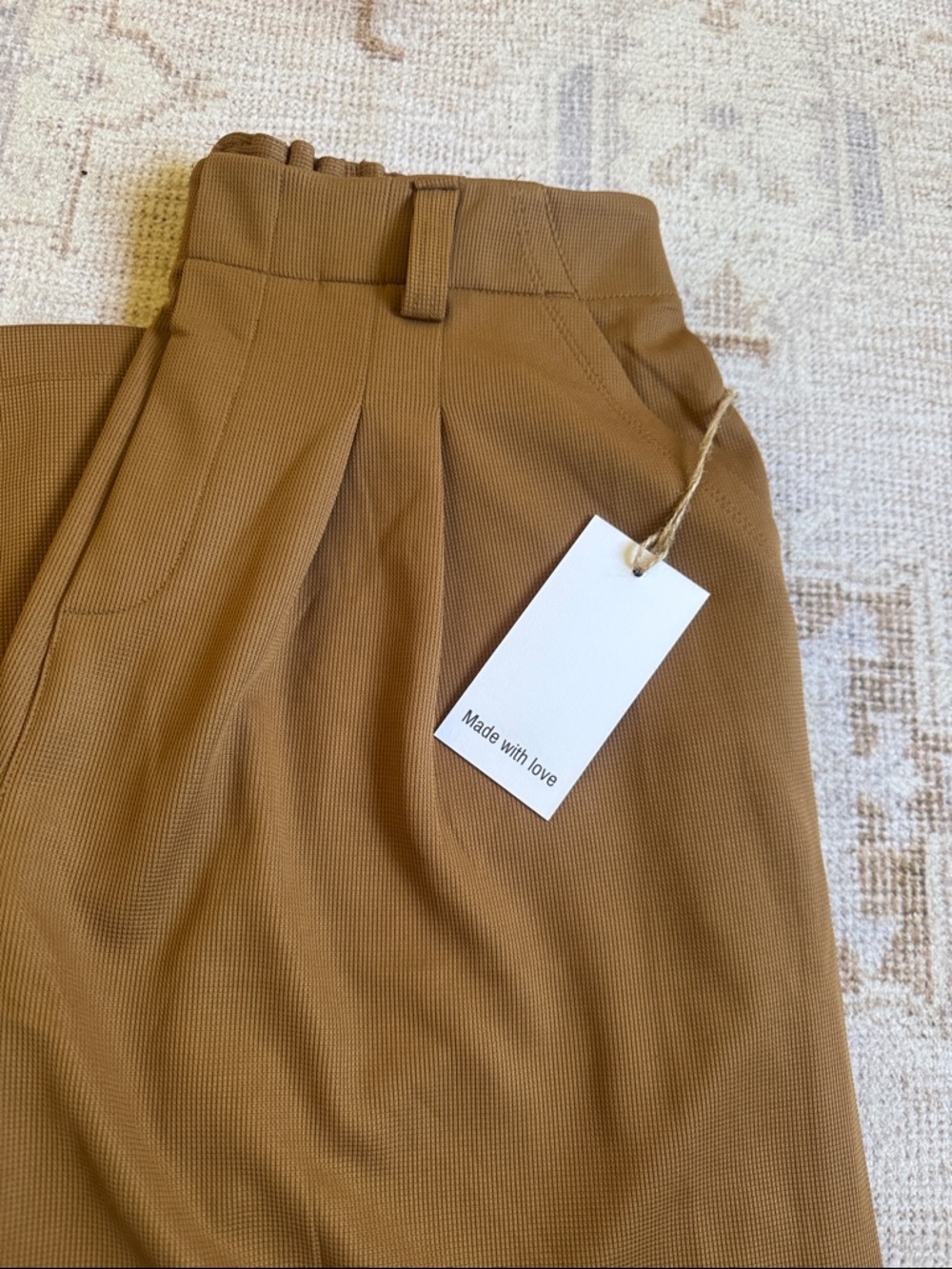 Wide-Leg High-Rise Trousers Pants in Caramel - Picture 5 of 7